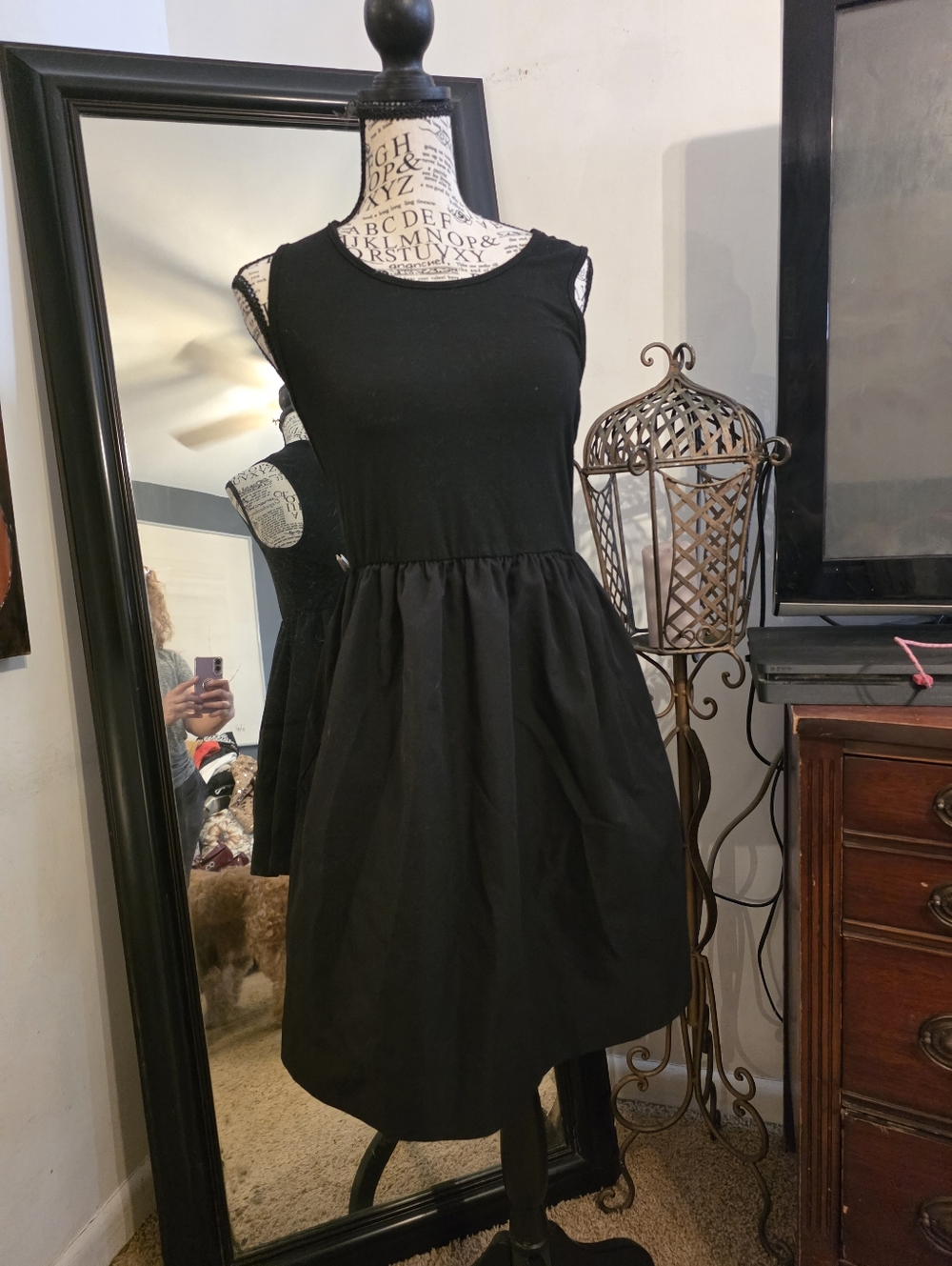 Classic Black Sleeveless Fit-and-Flare Dress